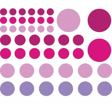 Lyserøde klistermærker med lyserøde farver - TenStickers