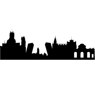 Madrid skyline klistermærke - TenStickers