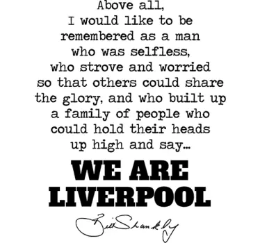 Mærkat med billedagtigt liverpool-citat - TenStickers