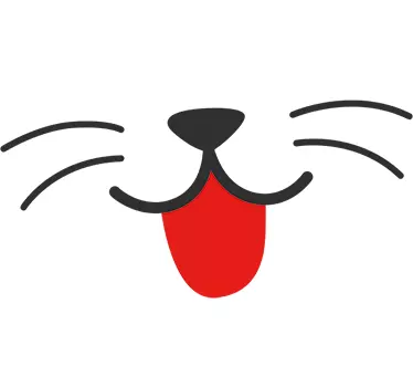 Mærkat til katten mund - TenStickers