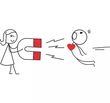Magnetisk hjerte væg klistermærke - TenStickers