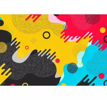Memphis stil mønster møbler mærkat - TenStickers