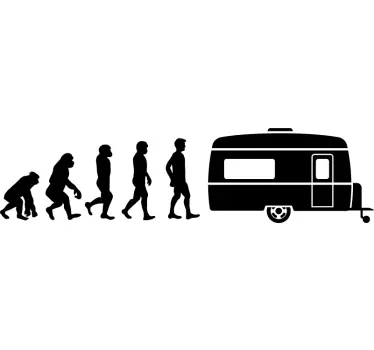 Udviklingen klistermærke til campingvogn - TenStickers