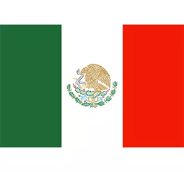 Mexicansk national flag klistermærke - TenStickers