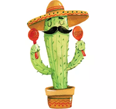 Mexico kaktusplantevægdekor - TenStickers