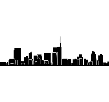 Milan city skyline silhuet vægoverføringsbillede - TenStickers