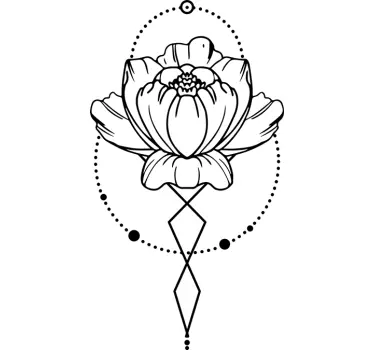 Moderne rose blomster vægmærkat - TenStickers