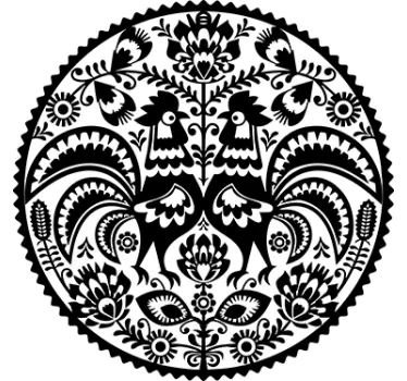 mønster høns sticker - TenStickers
