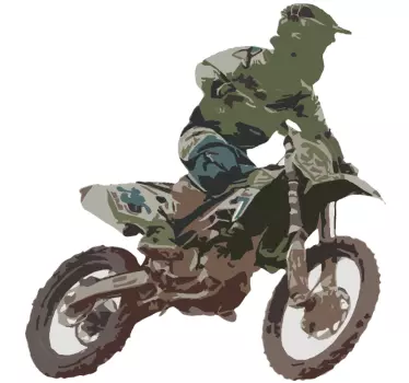 Motocross racer vægklistermærke - TenStickers