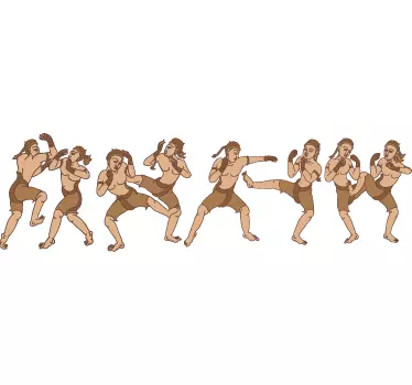 Muay thai grænse klistermærke - TenStickers
