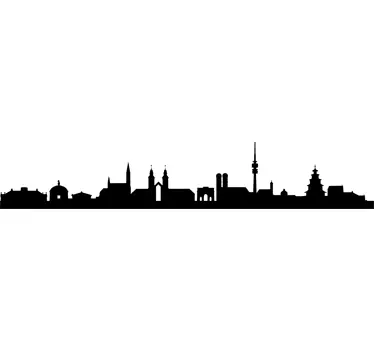 Munich silhuet vægklistermærke - TenStickers