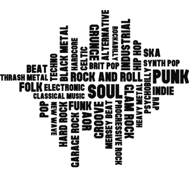 Musik stil hjem wall sticker - TenStickers