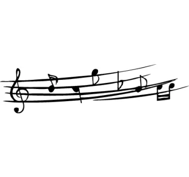 Musiknoter monokrom mærkat - TenStickers