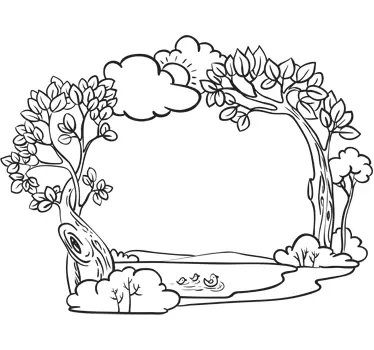 Naturlige udsigter scene dekal - TenStickers
