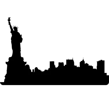 New York silhuet laptop sticker - TenStickers