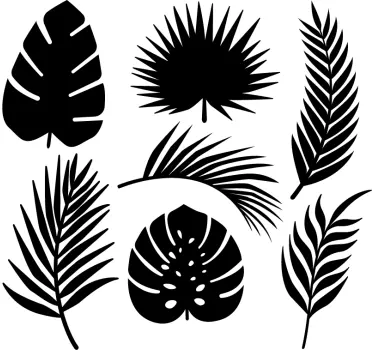 Palme blade sæt plante vægdekor - TenStickers