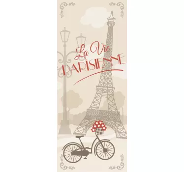 Paris køleskab wrap - TenStickers