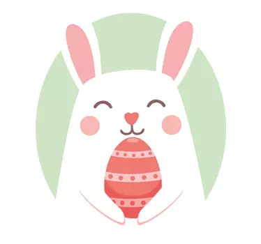 Påske bunny væg klistermærke - TenStickers