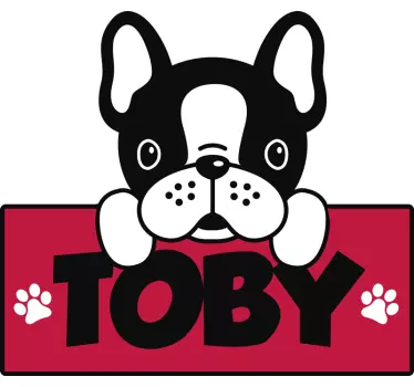 Personlig bulldog klistermærke - TenStickers