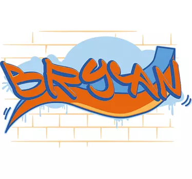 Personlig graffiti vægklistermærke - TenStickers