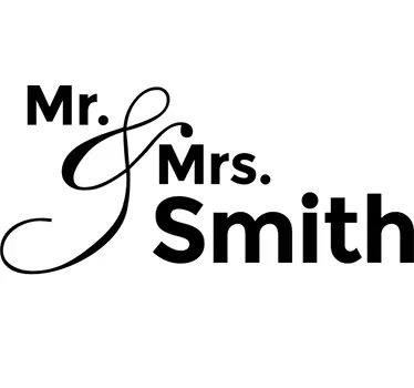 Personlig Mr & Mrs wallsticker - TenStickers