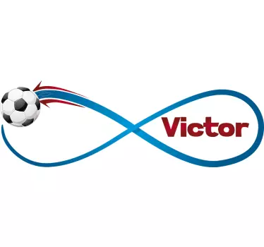Personlig uendelig fodboldklistermærke - TenStickers