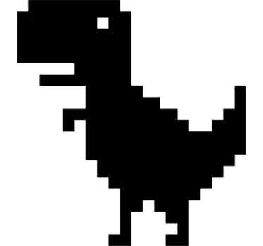 Pixel dinosaur vægklistermærke - TenStickers