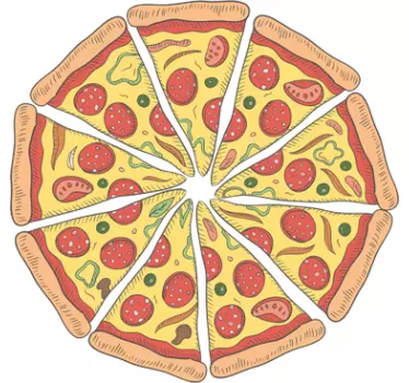Pizza ur klistermærke - TenStickers
