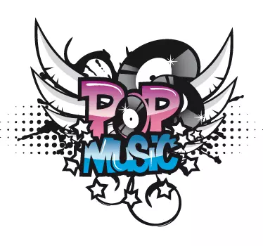 Popmusik vægklistermærke - TenStickers