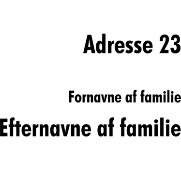 Postkasse adresse tekst klistermærke hjem tekst væg klistermærke - TenStickers