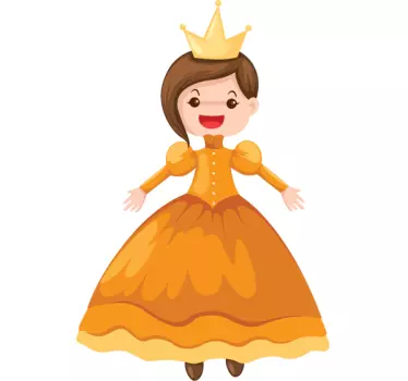 Prinsesse illustration vægoverføringsbillede - TenStickers