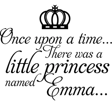 Prinsesse Quote Wallsticker - TenStickers