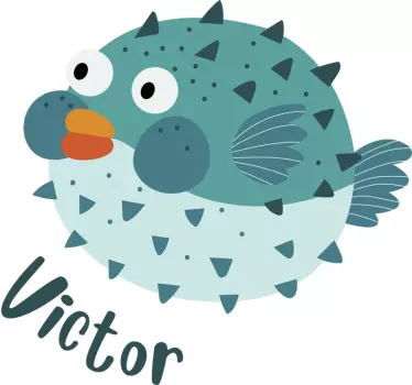 Mærkat på puffer fisk - TenStickers