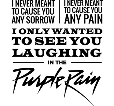 Purple Rain Prince wallsticker - TenStickers