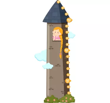 Rapunzel højdemåler wallsticker - TenStickers