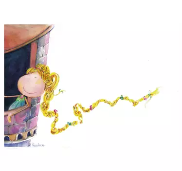Rapunzel vægoverføringsbillede - TenStickers