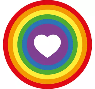 Regnbue cirkel væg klistermærke - TenStickers