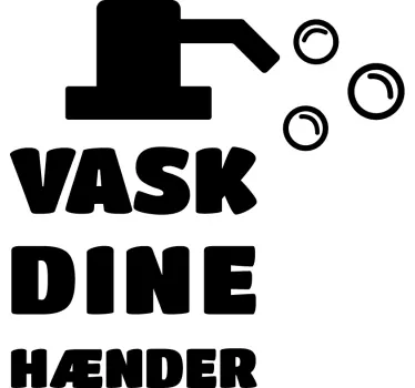 Ryd dine hænder hjem tekst væg klistermærke - TenStickers