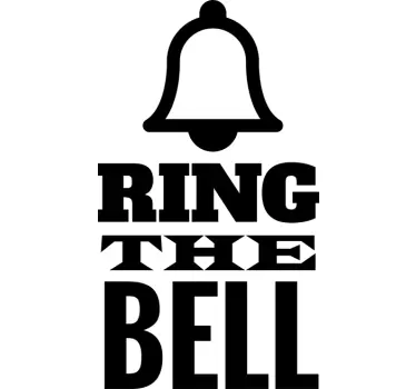 ring the bell dør sticker - TenStickers