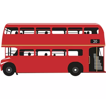 Rød bus london stickers - TenStickers