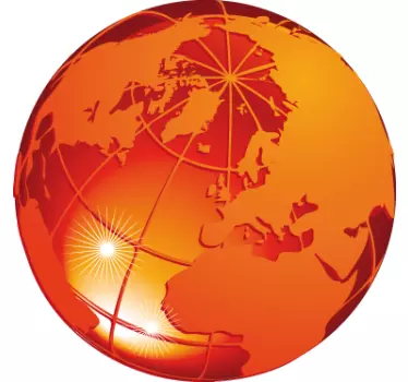 Rød planet jordoverføringsbillede - TenStickers