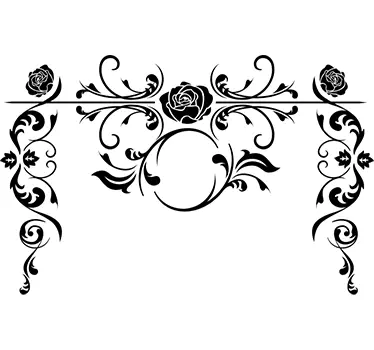 Rose væg klistermærke - TenStickers