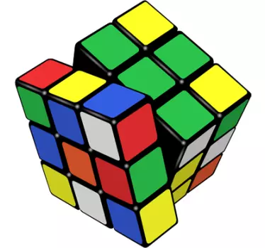 Wallstickers til børn - Rubik terning - TenStickers
