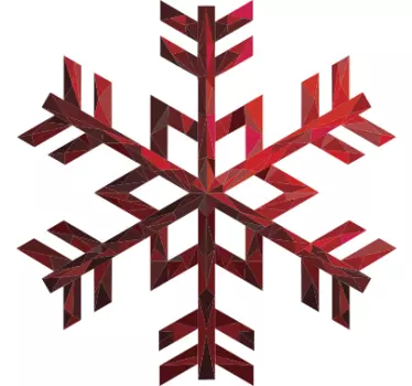 Ruby rød snefnug væg klistermærke - TenStickers