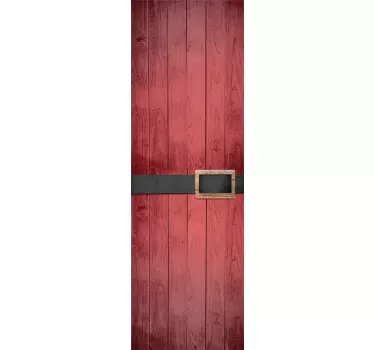 Santa's door christmas klistermærke - TenStickers
