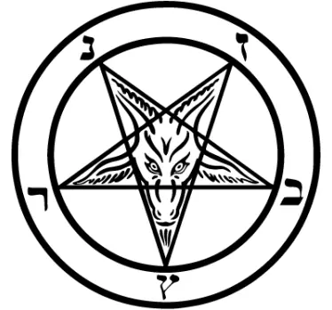 Satanisk pentagram-vinyl-klistermærke - TenStickers