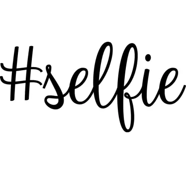 #selfie spejl væg klistermærke - TenStickers