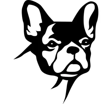Ser på bulldog vægklistermærke - TenStickers