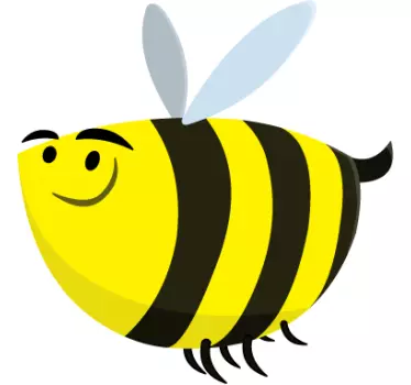 Sjovt bi væg klistermærke - TenStickers