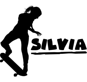 Skateboarder tilpasses vægklistermærke - TenStickers